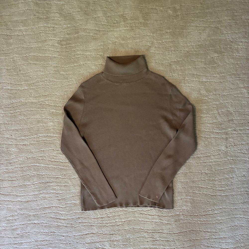 Vintage Y2K Faded Glory XL Ribbed Knit Turtleneck Basic Layering Gilmore Girls